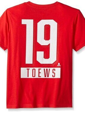 NHL Chicago Blackhawks Jonathan Toews Icing Name Unisex Youth Tee, Red